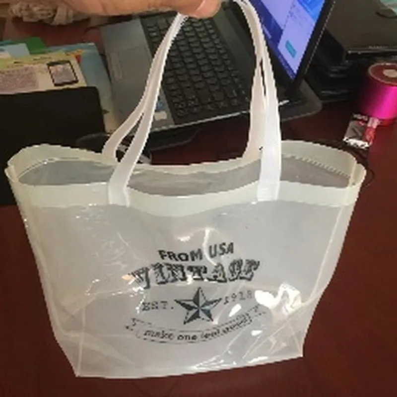 Welded Clear PVC Beach Tote — waterproof bag manufacturer Bole